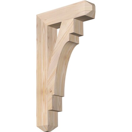 Ekena Millwork Merced Craftsman Smooth Bracket, Douglas Fir, 3 1/2"W x 16"D x 28"H BKT04X16X28MRC04SDF